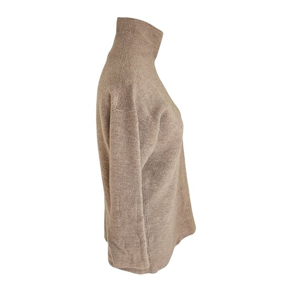 Babaton Aritzia Light Brown Tan Sweater w/ Mock Neck Sz 2 - Picture 4 of 9